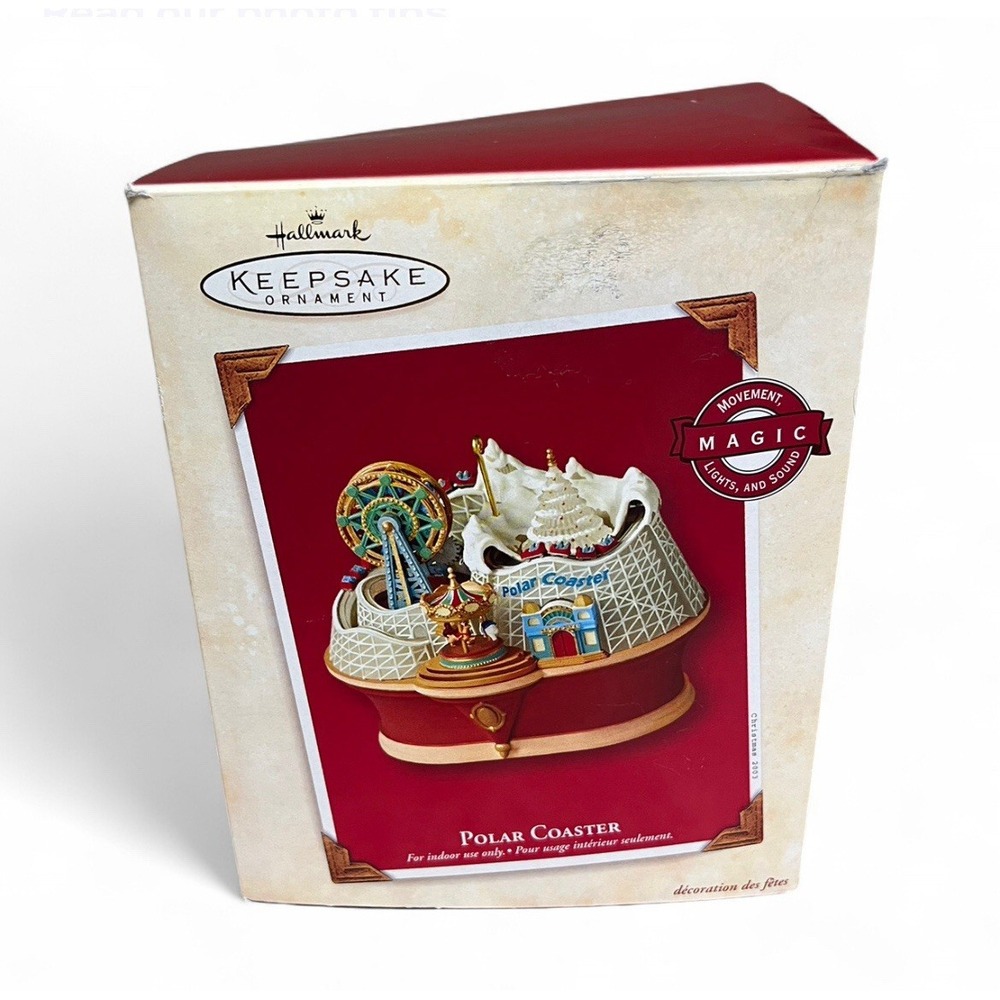 Hallmark Polar Coaster 2003 Magic Movement Lights & Sound Ornament for Christmas